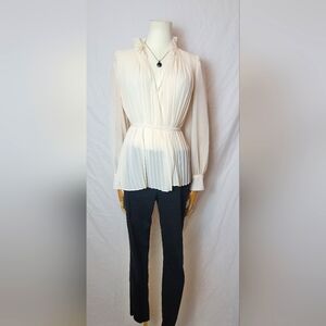 Banana Republic Pleated Top Blouse, Size Large